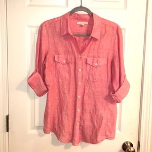 Banana Republic Flax Blend Button Shirt